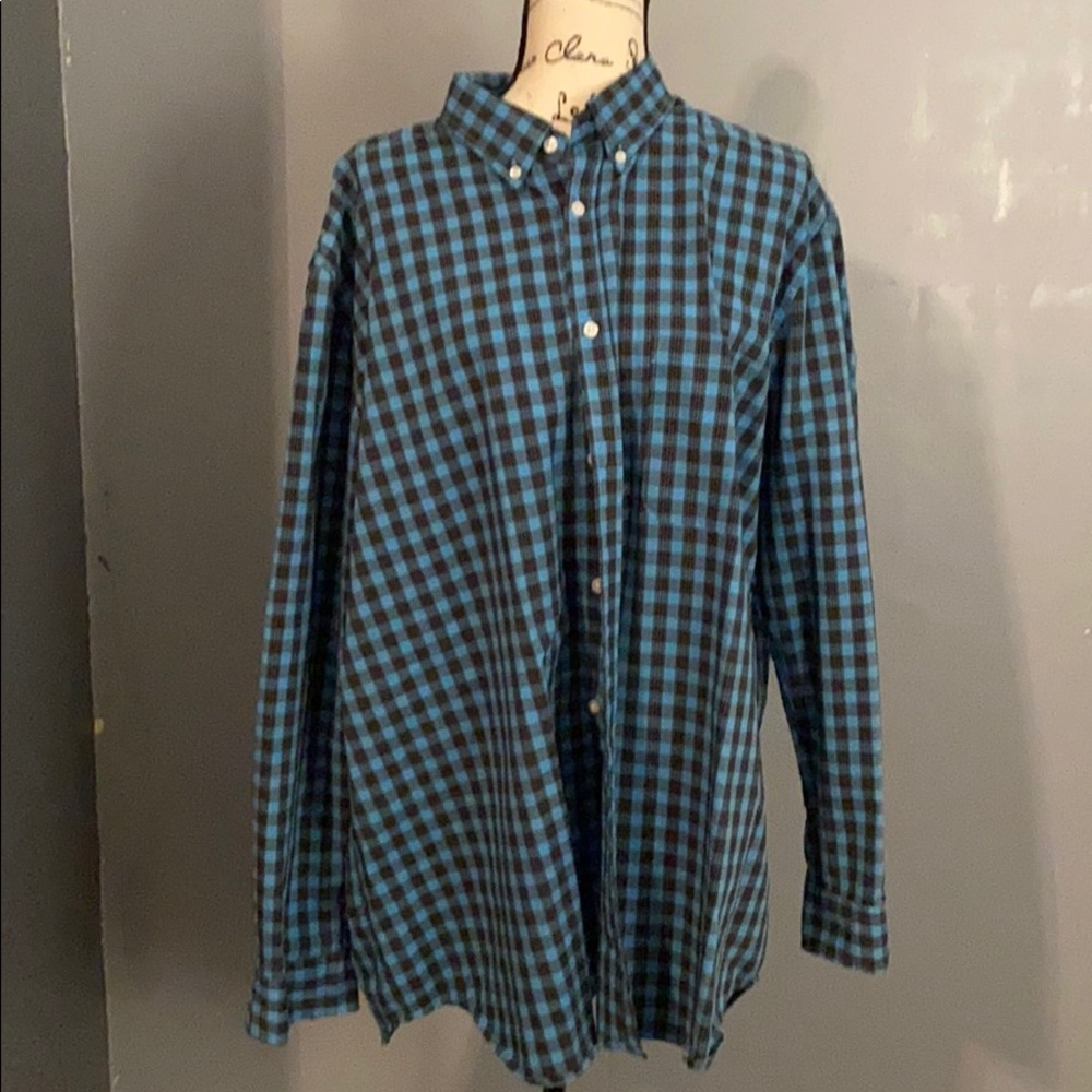 2X men’s long sleeve button up shirt